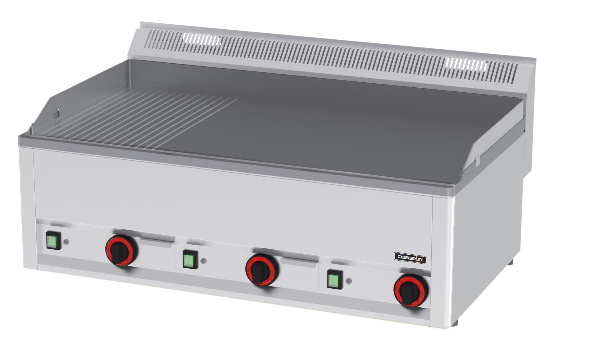 Plaque à snacker Fonte Rainurée Lisse 99