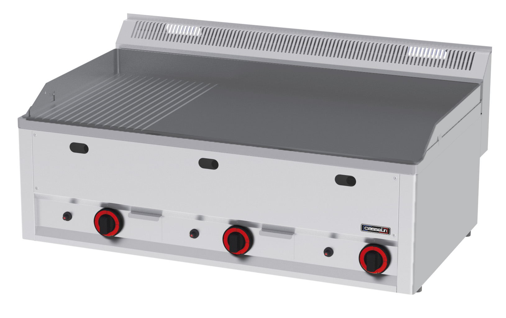 Plaque à snacker Fonte Rainurée Lisse 99 Gaz