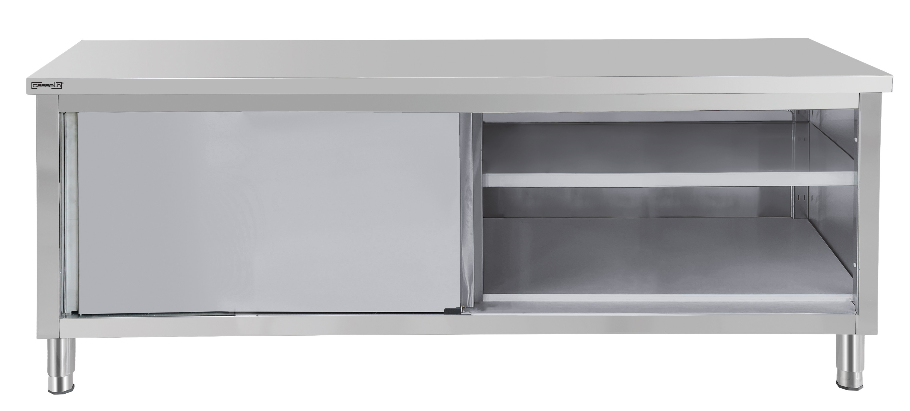 Table de travail Inox 600 avec portes coulissantes 1200 mm