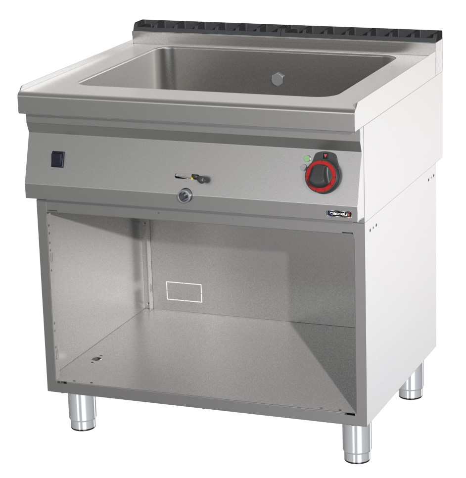 Bain-marie GN 2/1 200 mm avec vanne de vidange et soubassement 80