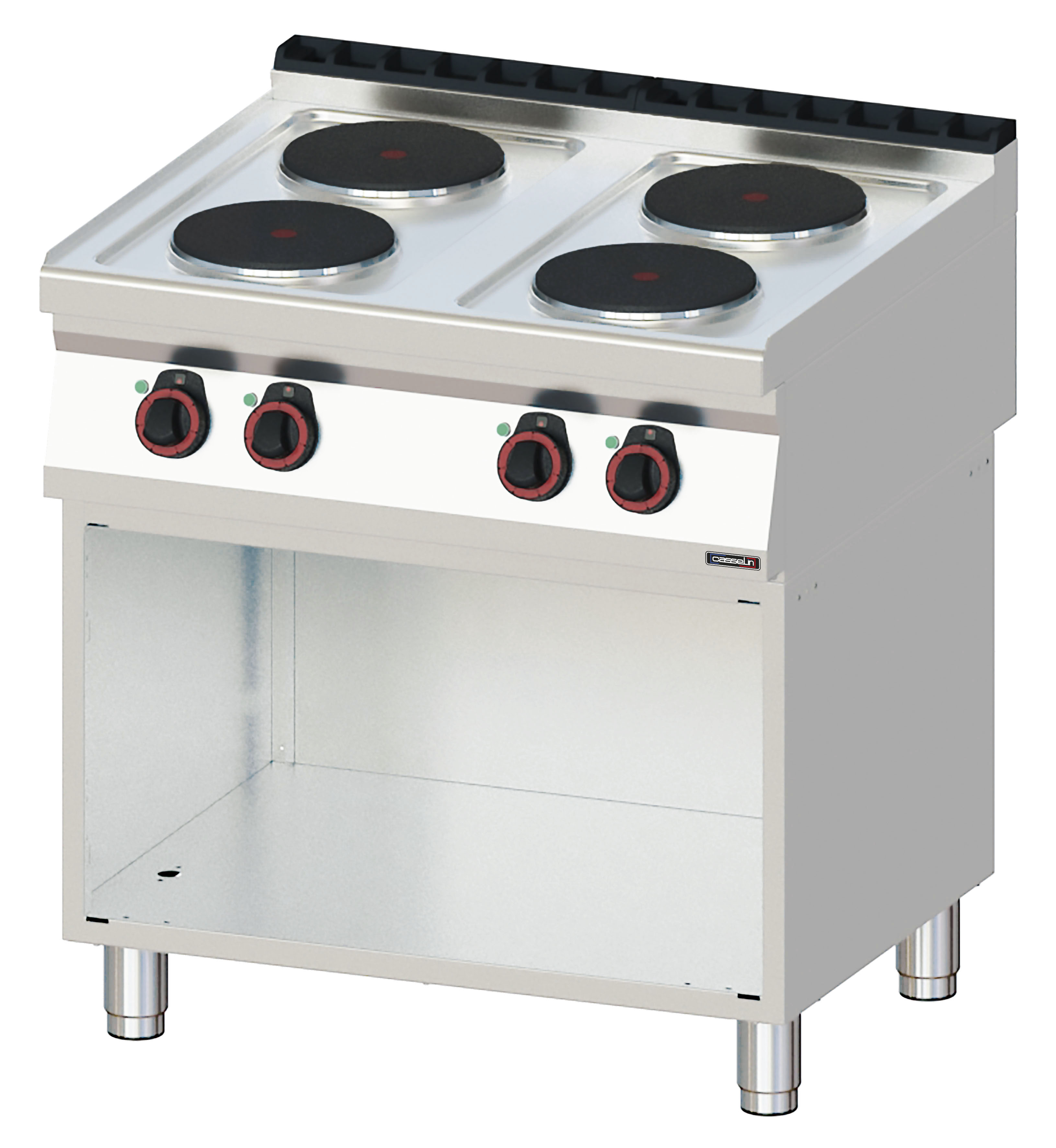 Fourneau électrique 4 feux avec soubassement 80