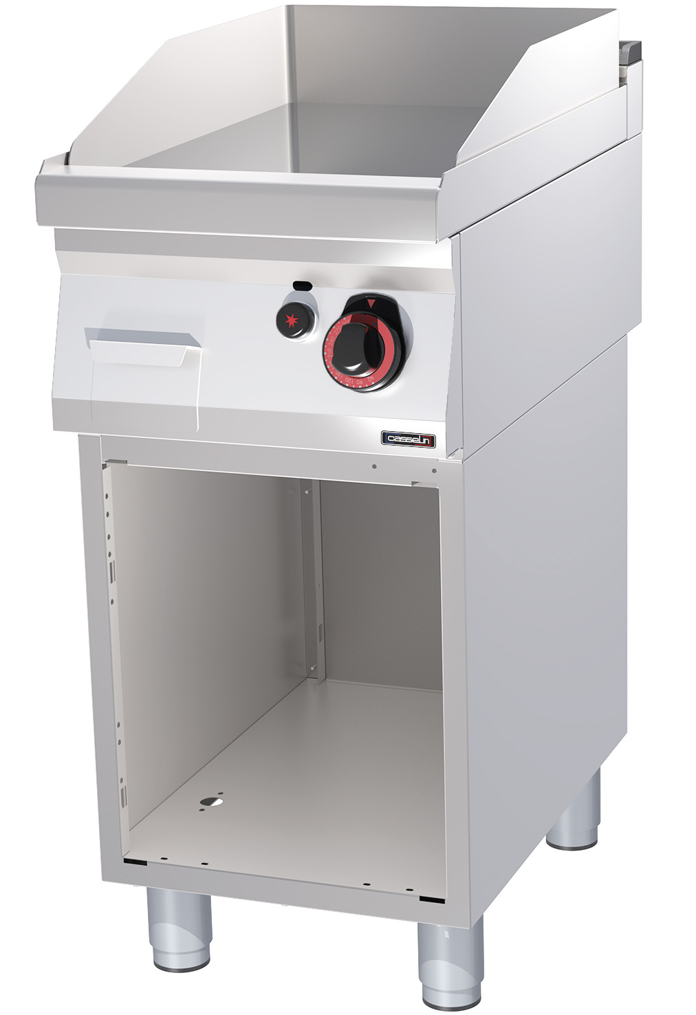 Plaque à snacker Chrome Lisse avec soubassement Gaz 40