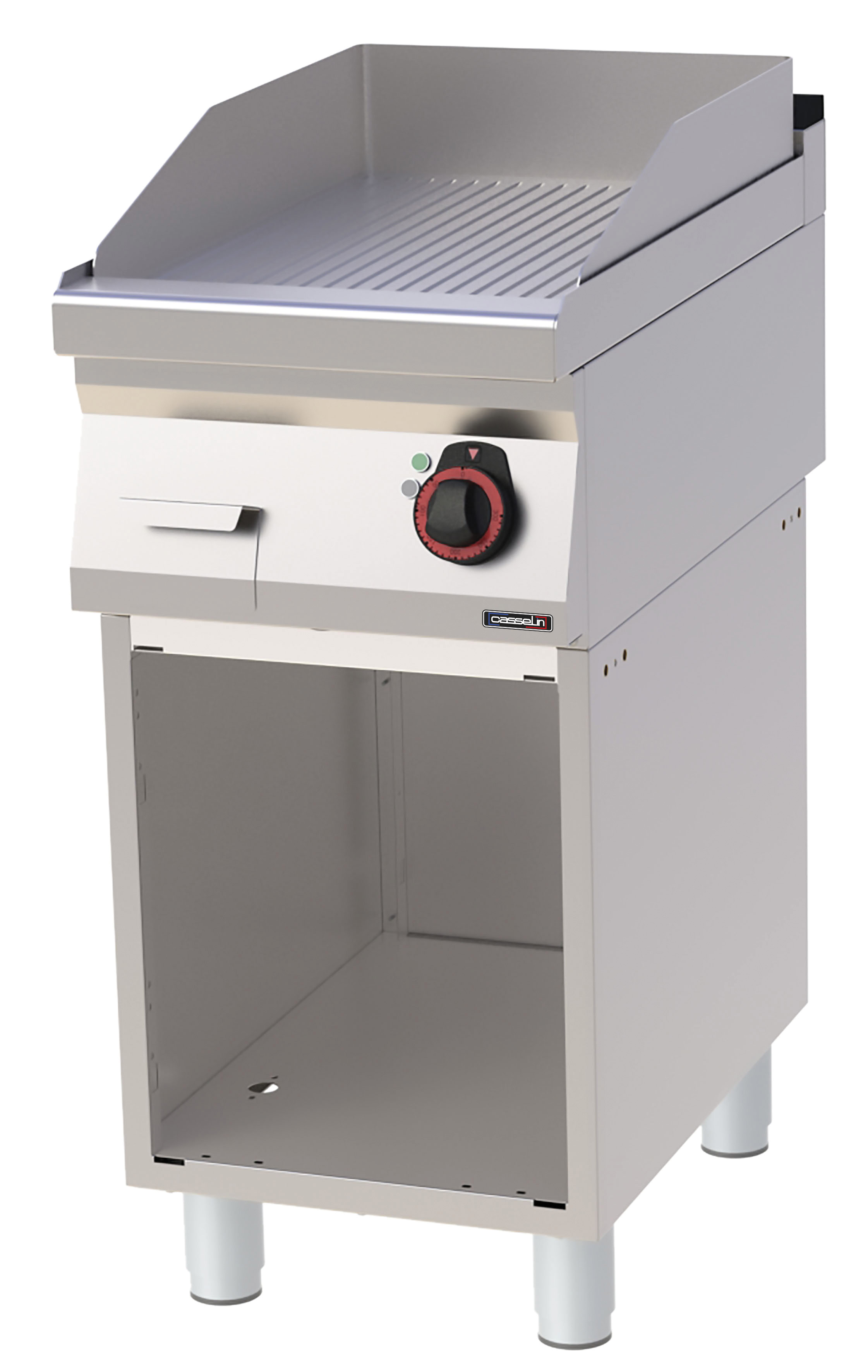 Plaque à snacker Fonte Rainurée avec soubassement 40