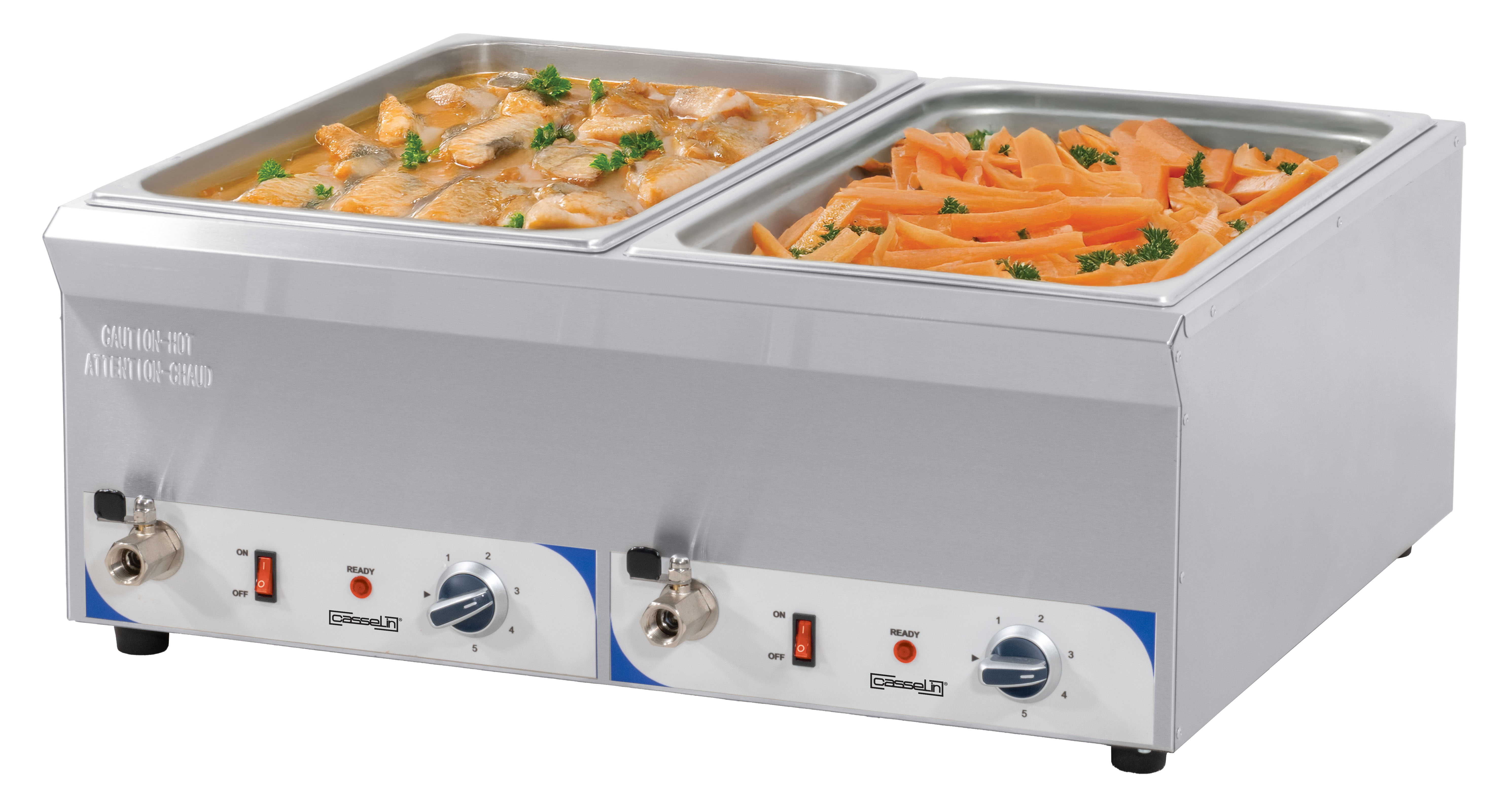 Double bain-marie avec robinet de vidange GN 1/1 - 150 mm