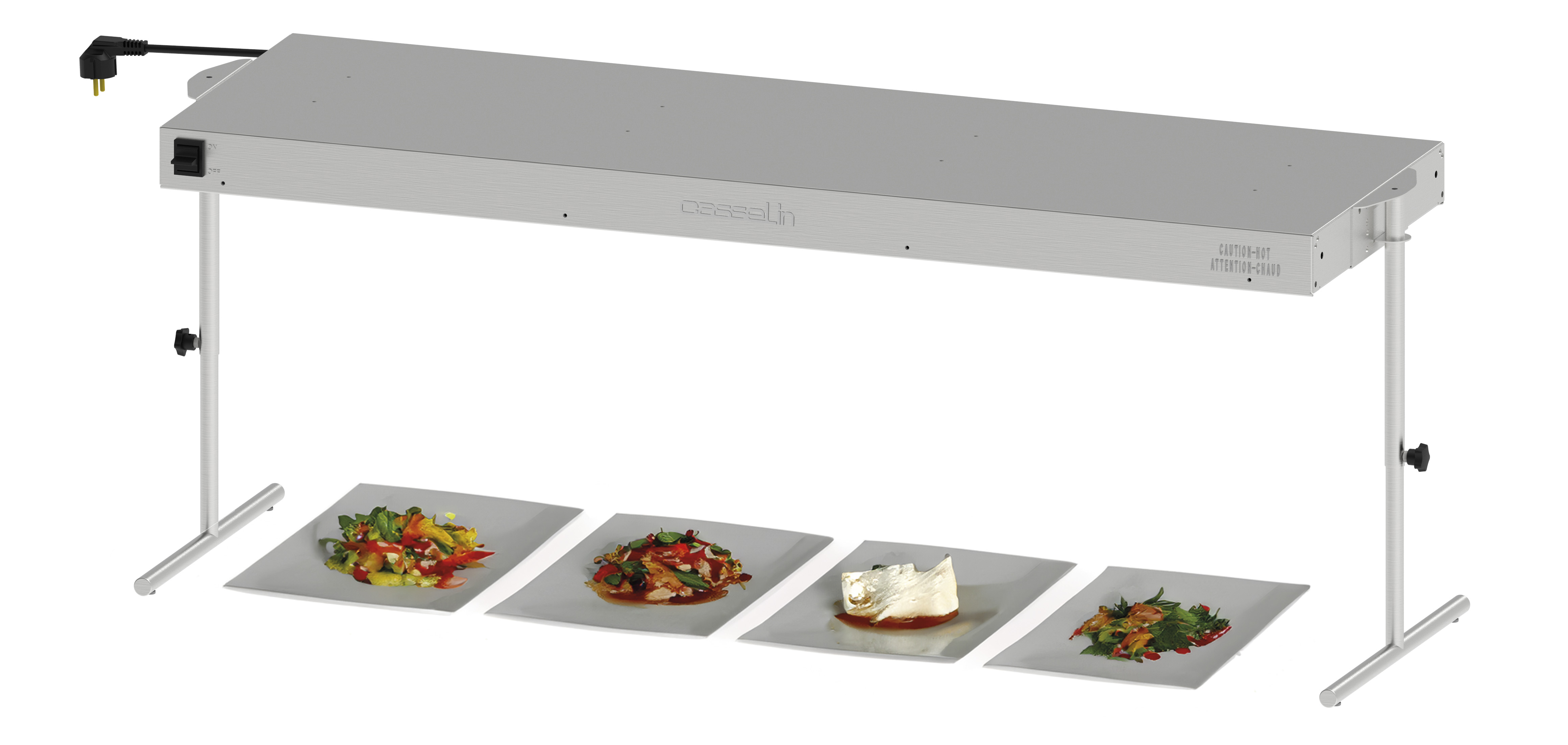 Rampe chauffante infrarouge double avec éclairage 600